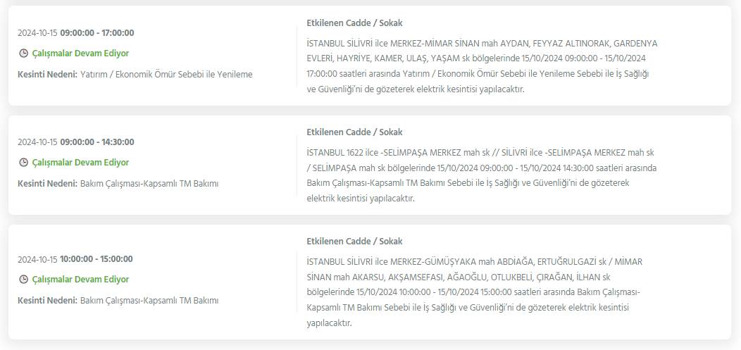 Gece yarısından itibaren İstanbul'un 22 ilçesinde 8 saati bulacak elektrik kesintisi 6